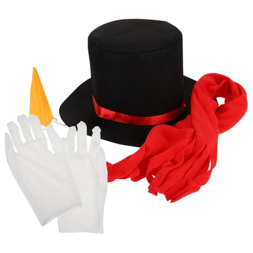 TOBBOMEY DIY Schneemann Hut Teilig mit Karottennase Handschuhen und Schal Weihnachtsdeko Zubehör für Erwachsene Bastelset für Weihnachtsfeier Kreative Schneemann Verkleidung TOBBOMEY DIY Schneemann Hut Teilig mit Karottennase Handschuhen und Schal Weihnachtsdeko Zubehör für Erwachsene Bastelset für Weihnachtsfeier Kreative Schneemann Verkleidung von TOBBOMEY