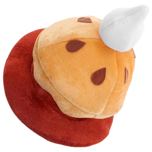TOBBOMEY Dekorativer Plüsch-hut Kürbiskuchen Lustige Verkleidungskappe für Halloween Weihnachten Thanksgiving Runder Festhut für Erwachsene und Jugendliche Witziges Foto-accessoire von TOBBOMEY