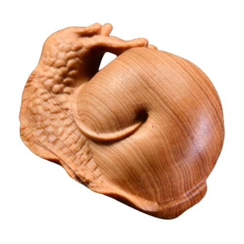 TOBBOMEY Holz Schneckenfigur Dekorative Tierstatue Aus Massivem Holz Charmante Tischdeko Für Zuhause Und Büro Einzigartiges Kunsthandwerk Vielseitige Dekoration von TOBBOMEY