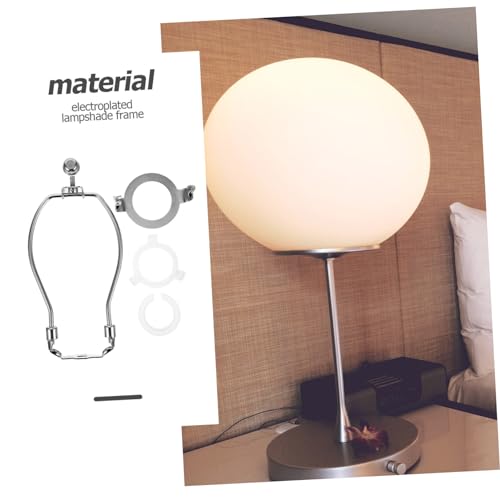 TOBBOMEY Elektroplated Lampenharfenhalter Lampenschirmhalter DIY Beleuchtungszubehör für Steh und Tischlampen Stabiles Leichtes Lampenschirmadapter für Vielseitige Beleuchtungsprojekte von TOBBOMEY