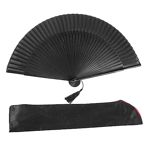 TOBBOMEY Faltbarer Handfächer Schwarz Eleganter Tanzfächer aus Hochwertigem Material für Dekoration und Fotografie für Sommer Partys und Besondere Anlässe TOBBOMEY Faltbarer Handfächer Schwarz Eleganter Tanzfächer aus Hochwertigem Material für Dekoration und Fotografie für Sommer Partys und Besondere Anlässe von TOBBOMEY