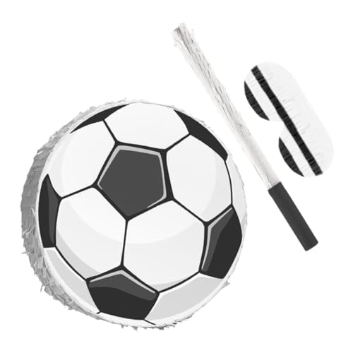 TOBBOMEY Fußball Pinata mit Schlagstab und Augenbinde für Kindergeburtstag Robuste Pappkarton Pinata für Fußballparty Spiele und Sport Mottopartys Papierkonfetti Vielseitig Einsetzbar TOBBOMEY Fußball Pinata mit Schlagstab und Augenbinde für Kindergeburtstag Robuste Pappkarton Pinata für Fußballparty Spiele und Sport Mottopartys Papierkonfetti Vielseitig Einsetzbar von TOBBOMEY