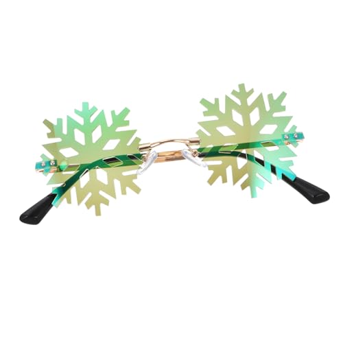 TOBBOMEY Goldener Rahmen Schneeflocken Sonnenbrille Lustige Partybrille Leichtes Design für Weihnachten und Karneval Erwachsene TOBBOMEY Goldener Rahmen Schneeflocken Sonnenbrille Lustige Partybrille Leichtes Design für Weihnachten und Karneval Erwachsene von TOBBOMEY