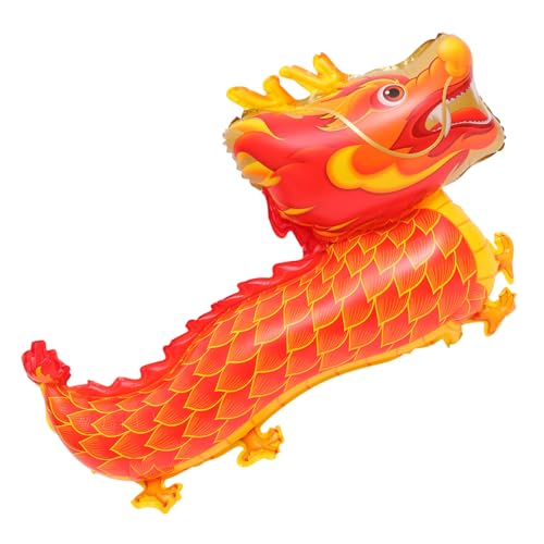 TOBBOMEY Großer Roter Drachen Luftballon für Chinesisches Frühlingsfest Partydekoration Leicht Aufblasbar Vielseitig Verwendbar für Neujahrsfeier Geburtstagsfest und Indoor Outdoor von TOBBOMEY