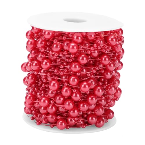TOBBOMEY Großrote Abs Kunststoffperlen Weihnachtsperlenkette für DIY Christbaumschmuck Langlebige Glänzende Partydekoration und Festliche Bastelmaterialien TOBBOMEY Großrote Abs Kunststoffperlen Weihnachtsperlenkette für DIY Christbaumschmuck Langlebige Glänzende Partydekoration und Festliche Bastelmaterialien von TOBBOMEY