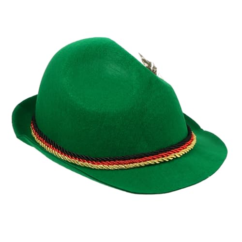 TOBBOMEY Halloween Fedora Hut mit Federn Unisex Panama Jazz Style Leichtes Partyaccessoire aus Hochwertigem Vliesstoff Stilvoll und Bequem für Kostümfeste und Fotosessions von TOBBOMEY