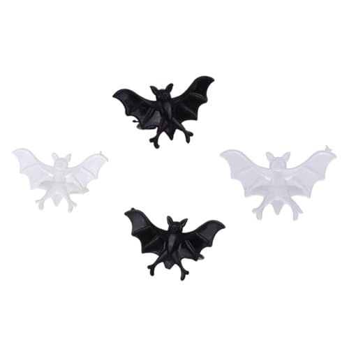 TOBBOMEY Halloween Fledermaus Leuchtringe aus Kunststoff Bunte Fluoreszierende Finger Ringe für Halloween Party Gruselige Deko Sicher und Geruchlos für Kostümparty und von TOBBOMEY
