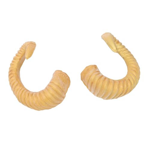 TOBBOMEY Halloween Haarreifen mit Goldfarbenen Schafshörnern Langlebige Cosplay Haaraccessoires für Halloween Party Deko und Kostüm Mittelgroß von TOBBOMEY