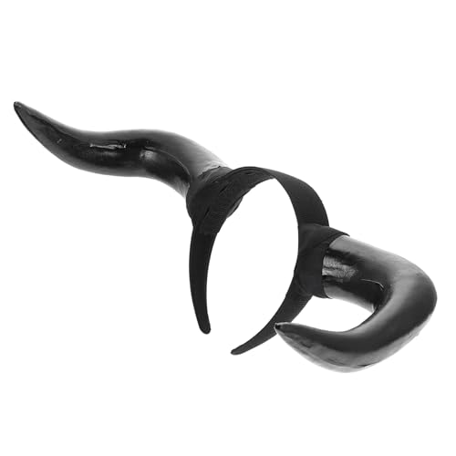 TOBBOMEY Halloween Stirnband Teufelshörner Haarreif Cosplay Kostüm Requisiten für Party Karneval Maskerade Großes Schwarzes Horn Haarschmuck Gruselige Kopfbedeckung TOBBOMEY Halloween Stirnband Teufelshörner Haarreif Cosplay Kostüm Requisiten für Party Karneval Maskerade Großes Schwarzes Horn Haarschmuck Gruselige Kopfbedeckung von TOBBOMEY