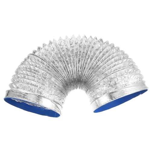 TOBBOMEY Hochtemperaturbeständiger Doppellagiger Aluminiumfolie Lüftungsschlauch Durchmesser Flexibel Feuerfester Abluftkanal für Hvac Küche Badezimmer Gewächshaus und Belüftungssysteme von TOBBOMEY