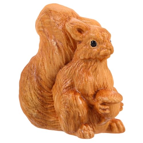 TOBBOMEY Holzschneide Süße Tierornamente Holz Tierische für künstlicher Baumschmuck Kleidung tierische Holzverzierungen Holz Eichhörnchenskulptur hölzern Light Brown TOBBOMEY Holzschneide Süße Tierornamente Holz Tierische für künstlicher Baumschmuck Kleidung tierische Holzverzierungen Holz Eichhörnchenskulptur hölzern Light Brown von TOBBOMEY