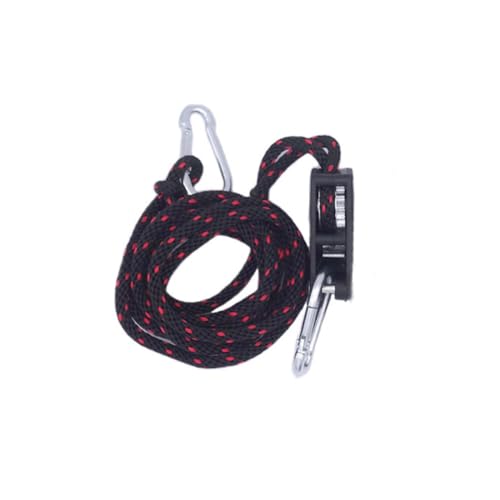 TOBBOMEY LED Pflanzenlampen Aufhängeseil Verstellbar mit Rostfreiem Metall Pulley Modulares Hängesystem für Grow Light Stabiler Seilaufhänger mit Haken Schwarz mit Roten Punkten Windfest TOBBOMEY LED Pflanzenlampen Aufhängeseil Verstellbar mit Rostfreiem Metall Pulley Modulares Hängesystem für Grow Light Stabiler Seilaufhänger mit Haken Schwarz mit Roten Punkten Windfest von TOBBOMEY