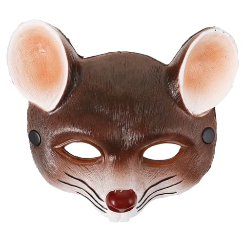 TOBBOMEY Mausmaske Braun Leichtes Design Atmungsaktiv Kreative Tiermaske Fasching Halloween Karneval Masken für Erwachsene TOBBOMEY Mausmaske Braun Leichtes Design Atmungsaktiv Kreative Tiermaske Fasching Halloween Karneval Masken für Erwachsene von TOBBOMEY
