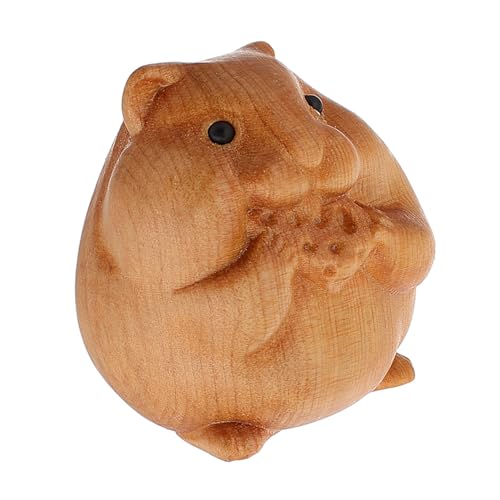 TOBBOMEY Mini Hamster Holzfigur Handgeschnitzte Tierornamente Aus Naturholz Für Schreibtischdekoration Niedliches Sammlerstück Für Hamsterliebhaber Als TOBBOMEY Mini Hamster Holzfigur Handgeschnitzte Tierornamente Aus Naturholz Für Schreibtischdekoration Niedliches Sammlerstück Für Hamsterliebhaber Als von TOBBOMEY