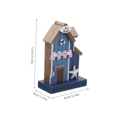 TOBBOMEY Miniatur Holz Strand-Szene Dekoration für Puppenhaus mit Nautischen Holzfiguren Handgefertigte Miniatur Ornamente für DIY Zen Garten und Meeres-Themen als Sammlerobjekt und von TOBBOMEY