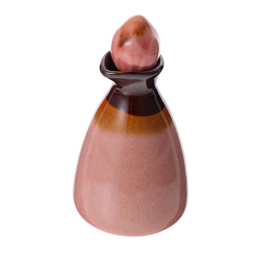 TOBBOMEY Nachfüllbare Keramik Ölflasche Aromatherapie Duftöl Behälter Parfümflasche für Badezimmer und Reise Rosa von TOBBOMEY