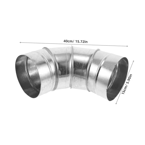 TOBBOMEY Ofenrohr Bogen aus Eisen für Küchenabzug Langlebiger Flue Extension Kaminbogen Kompatibel mit Kaminrohr und Dunstabzugshaube Verschleißfest Optimierte Belüftung für Öl Holzöfen von TOBBOMEY