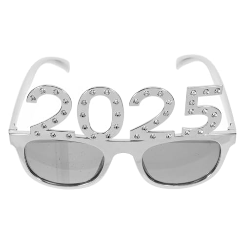 TOBBOMEY Partybrille mit Silbernem Funkelndem Strassrahmen Leichte Pc Material Sonnenbrille für Silvester Neujahrsfeier und Partydeko Modisches Fotoaccessoire für Jugendliche TOBBOMEY Partybrille mit Silbernem Funkelndem Strassrahmen Leichte Pc Material Sonnenbrille für Silvester Neujahrsfeier und Partydeko Modisches Fotoaccessoire für Jugendliche von TOBBOMEY