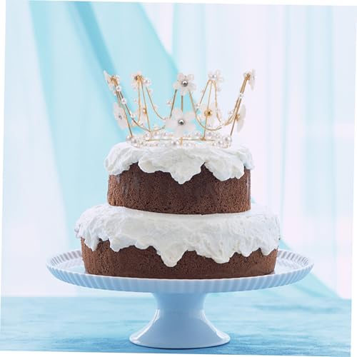TOBBOMEY Perlenkronen Tortenaufsatz Geburtstagskuchendekor Edles Braut Diadem Haarschmuck Filigrane Tortendeko für Hochzeit Kommunion und Festliche Anlässe TOBBOMEY Perlenkronen Tortenaufsatz Geburtstagskuchendekor Edles Braut Diadem Haarschmuck Filigrane Tortendeko für Hochzeit Kommunion und Festliche Anlässe von TOBBOMEY