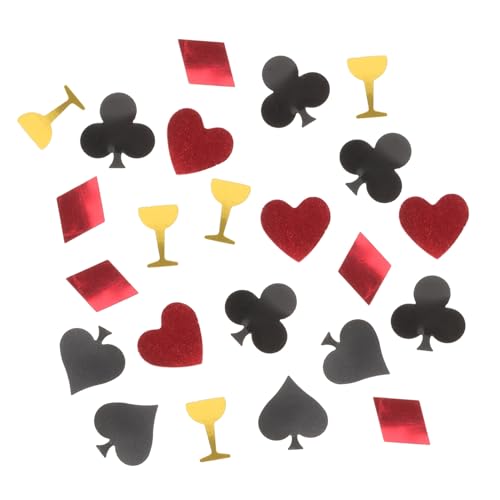 TOBBOMEY Poker Konfetti Tischdeko Las Vegas Party Streudeko Kunststoff Wiederverwendbar für Themen und DIY Feiern von TOBBOMEY