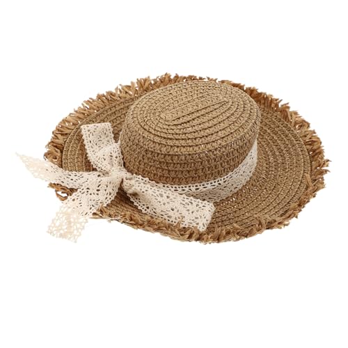 TOBBOMEY Puppenstrohhut mit Eleganter Schleife Miniatur Strohhut für Puppen dekoration Leichte Sommerkopfbedeckung Stilvolles DIY Zubehör für Puppenkleidung Attraktive Hut verzierung TOBBOMEY Puppenstrohhut mit Eleganter Schleife Miniatur Strohhut für Puppen dekoration Leichte Sommerkopfbedeckung Stilvolles DIY Zubehör für Puppenkleidung Attraktive Hut verzierung von TOBBOMEY