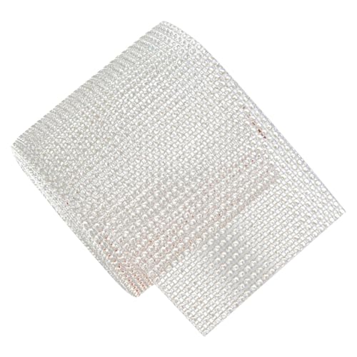 TOBBOMEY Rhinestone Mesh Roll Silber Reihen Strassband Dekorativ für Hochzeitstorte Party Geburtstag Deko Glänzendes Schmuckband zum Zuschneiden und Vielseitig Verwendbar TOBBOMEY Rhinestone Mesh Roll Silber Reihen Strassband Dekorativ für Hochzeitstorte Party Geburtstag Deko Glänzendes Schmuckband zum Zuschneiden und Vielseitig Verwendbar von TOBBOMEY