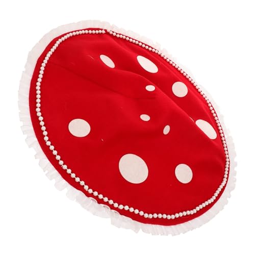 TOBBOMEY Roter Pilzhut Damen Cosplay Mütze mit Künstlichen Perlen Eleganter Kostümhut Fasching Kostümaccessoire für Verkleidung und Bühnenauftritte TOBBOMEY Roter Pilzhut Damen Cosplay Mütze mit Künstlichen Perlen Eleganter Kostümhut Fasching Kostümaccessoire für Verkleidung und Bühnenauftritte von TOBBOMEY