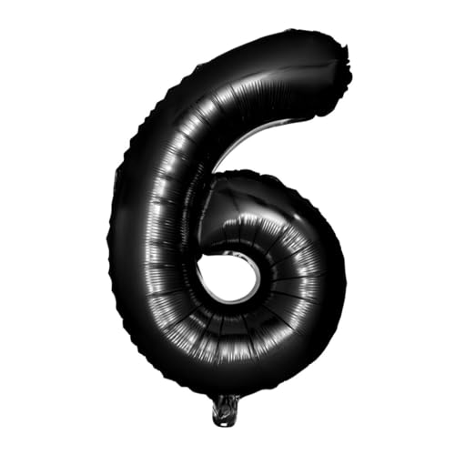 TOBBOMEY Schwarze Folienballons Zahlen mit Dicke Selbstsiegelnde Party deko für Geburtstag Jubiläum Wiederverwendbare Luftballons für Feierlichkeiten von TOBBOMEY