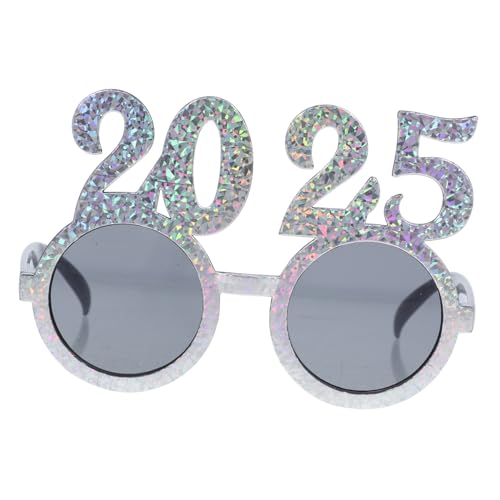 TOBBOMEY Silvester Partybrille aus Lustige Neujahrsbrille als Karneval Kostümzubehör und Robuste Partybrillen für Erwachsene und Festival Auffälliges Eyewear Accessoire von TOBBOMEY
