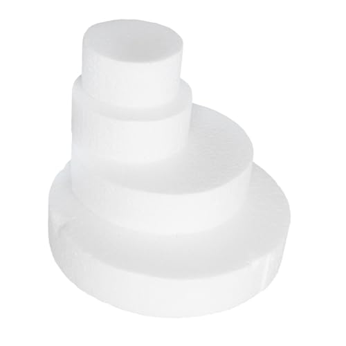 TOBBOMEY Stöckiges Rundes Schaumpolster Kuchenmodell Wiederverwendbar Robustes Fondant Icing übungsmaterial Vielseitig Einsetzbar für DIY torten für Hochzeit Geburtstag Babyparty TOBBOMEY Stöckiges Rundes Schaumpolster Kuchenmodell Wiederverwendbar Robustes Fondant Icing übungsmaterial Vielseitig Einsetzbar für DIY torten für Hochzeit Geburtstag Babyparty von TOBBOMEY
