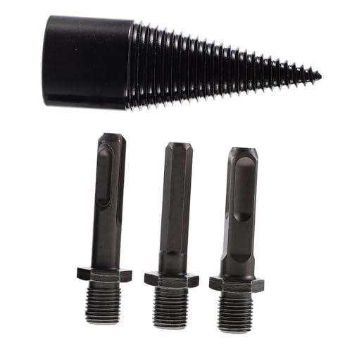 TOBBOMEY Teiliges Holzspalter bohrer Abnehmbaren Griffen Tiefes Gewindedesign für Schnelles Spalten von Brennholz Kompatibel mit Elektrowerkzeugen Reibung und Spart Beim Holzspalten von TOBBOMEY