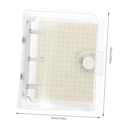 TOBBOMEY Transparent Mini Notizbuch Mechanik Innovatives Lose Notizheft Dekoratives Scrapbook für Alltag und Reise Handliches Journal mit Durchsichtigem Umschlag für Notizen und Planungen von TOBBOMEY