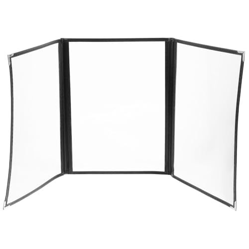 TOBBOMEY Transparente PVC Speisekartenmappe mit Seiten Flächen Flexibler Menüordner Abwischbare Sammelmappe für Gastronomie Leichte Platzsparende Schnellhefter einsteckhülle von TOBBOMEY