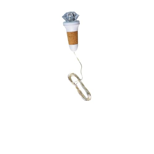TOBBOMEY USB Aufladbare Flaschenlicht Korkenlampe mit Diamantkopf Kupferdraht Lichterkette LED Nachtlicht für Romantische Atmosphäre Flexibel Biegbar für Tisch und Raumdeko TOBBOMEY USB Aufladbare Flaschenlicht Korkenlampe mit Diamantkopf Kupferdraht Lichterkette LED Nachtlicht für Romantische Atmosphäre Flexibel Biegbar für Tisch und Raumdeko von TOBBOMEY