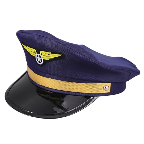 TOBBOMEY Verstellbare Pilotenkappe für Erwachsene Komfortable Flugkapuze für Maskenball Kostümzubehör Vielseitig für Halloween Themenpartys und Auftritte von TOBBOMEY