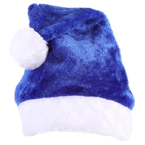 TOBBOMEY Weiche Kurze Plüsch Weihnachtsmütze Santa Hut in Blau Festliche Nikolausmütze für Erwachsene Weihnachtsfeier Kostümaccessoire und Partydekoration für Männer und Frauen TOBBOMEY Weiche Kurze Plüsch Weihnachtsmütze Santa Hut in Blau Festliche Nikolausmütze für Erwachsene Weihnachtsfeier Kostümaccessoire und Partydekoration für Männer und Frauen von TOBBOMEY