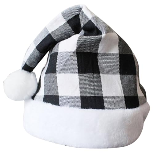 TOBBOMEY Weihnachtsmütze Erwachsene Plaid Weihnachtsmann Mütze Unisex Partyzubehör Karneval Kostüm Weihnachtsfeier Hut für Männer Frauen TOBBOMEY Weihnachtsmütze Erwachsene Plaid Weihnachtsmann Mütze Unisex Partyzubehör Karneval Kostüm Weihnachtsfeier Hut für Männer Frauen von TOBBOMEY