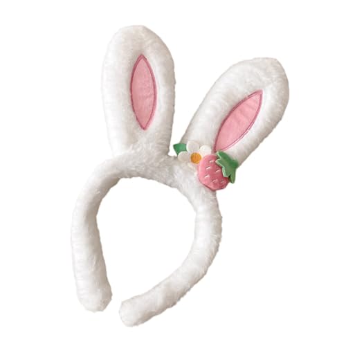 TOBBOMEY Weißes Hasenohren Haarband aus Weichem Material Leichtes Stirnband mit Flauschigen Kaninchenohren Dekoratives Party Accessoire für Erwachsene für Karneval Ostern Cosplay TOBBOMEY Weißes Hasenohren Haarband aus Weichem Material Leichtes Stirnband mit Flauschigen Kaninchenohren Dekoratives Party Accessoire für Erwachsene für Karneval Ostern Cosplay von TOBBOMEY