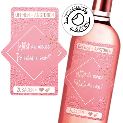 Flaschenetikett „Willst du meine Patentante sein“ – kreative Idee um Patentante zu fragen – Geschenk Patenschaft, Taufpaten Geschenk, Überraschung mit Sekt & Wein Flaschenetikett „Willst du meine Patentante sein“ – kreative Idee um Patentante zu fragen – Geschenk Patenschaft, Taufpaten Geschenk, Überraschung mit Sekt & Wein von TOBJA