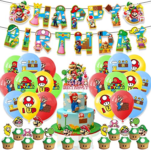 Thema Geburtstag Deko, Party Decorations Kit, Geburtstag Banner, Ballon, Birthday Party Supplies, für Mädchen Jungen Geburtstag Party Dekorationen von TOCAVE