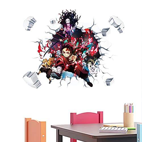 Wandsticker Kinder, Demon Slayer Wandtattoo Demon Slayer Kinder Wandtattoos Anime Poster, Wandaufkleber Wanddeko für Wohnzimmer Schlafzimmer Kinderzimmer (20630) von TOCAVE