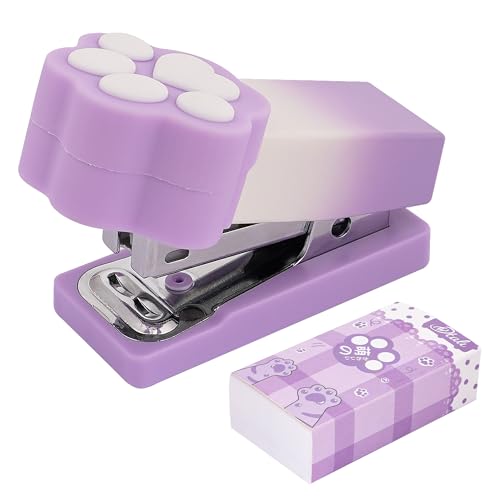 TOCCOOL Mini-Heftgerät mit Katzenklauen-Design, violetter Farbverlauf, Desktop-Hefter mit Heftklammern, 2–15 Blatt Kapazität, kleine niedliche Heftklammern für Schreibtisch, Geschenk für Studenten TOCCOOL Mini-Heftgerät mit Katzenklauen-Design, violetter Farbverlauf, Desktop-Hefter mit Heftklammern, 2–15 Blatt Kapazität, kleine niedliche Heftklammern für Schreibtisch, Geschenk für Studenten von TOCCOOL