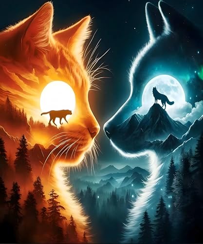 TOCOHANALOGY Malen Nach Zahlen Erwachsene, Malen Nach Zahlen Katze Tiere Wolf, Paint by Numbers für Anfänger und Erwachsene mit Pinseln und Acrylpigment 40X50 cm TOCOHANALOGY Malen Nach Zahlen Erwachsene, Malen Nach Zahlen Katze Tiere Wolf, Paint by Numbers für Anfänger und Erwachsene mit Pinseln und Acrylpigment 40X50 cm von TOCOHANALOGY