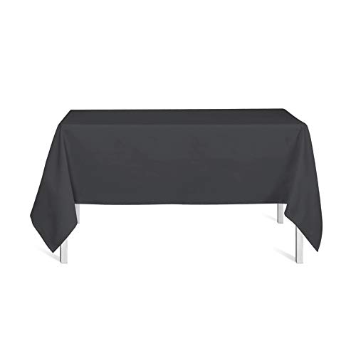 Today 256201 Tischdecke aus Polyester, 140 x 200 cm, Polyester, Réglisse/Noir, 140 x 200 cm von Today