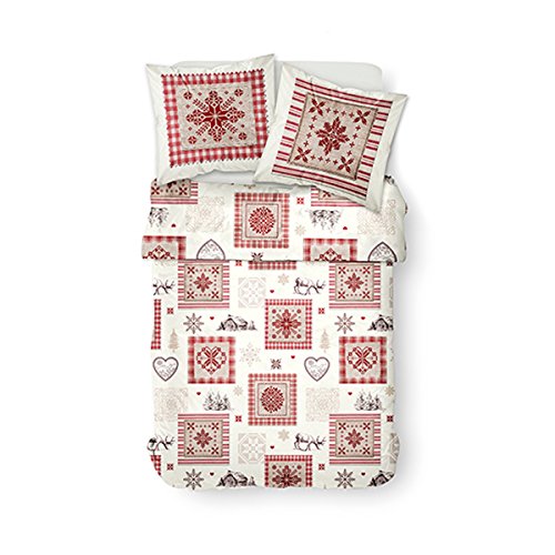 TODAY HC3 57 Fäden Bettwäsche 2 Personen Enjoy Zeichnung Astoria Bettbezug 2 Kissenbezüge 63 x 63 cm, Baumwolle, weiß, rot, 220 x 240 cm TODAY HC3 57 Fäden Bettwäsche 2 Personen Enjoy Zeichnung Astoria Bettbezug 2 Kissenbezüge 63 x 63 cm, Baumwolle, weiß, rot, 220 x 240 cm von Today