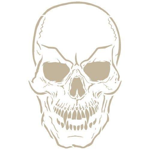 TODO-STENCIL Airbrush-Schablone Totenkopf 028 Außenmaße: 20x30 Innenmaße Design 17 x 27 cm von TODO-STENCIL