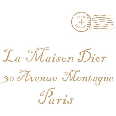 TODO-STENCIL Deco Vintage Komposition 118 Maison Dior. Ungefähre Maße: Außenmaß 20 x 20 cm, Maße des Motivs: 18 x 7,6 cm von TODO-STENCIL