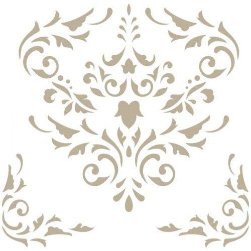 TODO-STENCIL Mini Deco Adamascado 037 Außenmaße: 12 x 12 Innenmaße Design 10 x 10 cm von TODO-STENCIL
