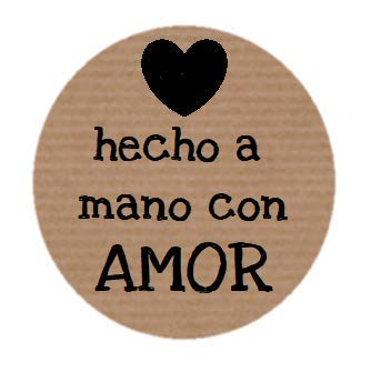 100 Etiketten mit Aufschrift "Hecho a mano con amor" 100 Etiketten mit Aufschrift "Hecho a mano con amor" von TODOKRAFT