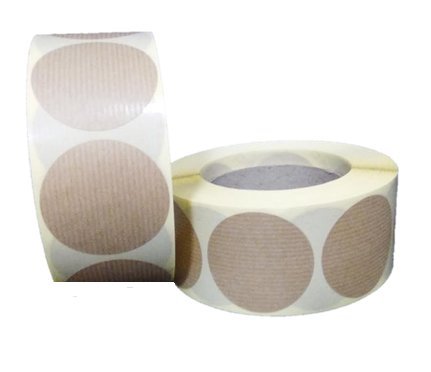 100 runde Etiketten aus Kraftpapier (5 x 5 cm) von TODOKRAFT